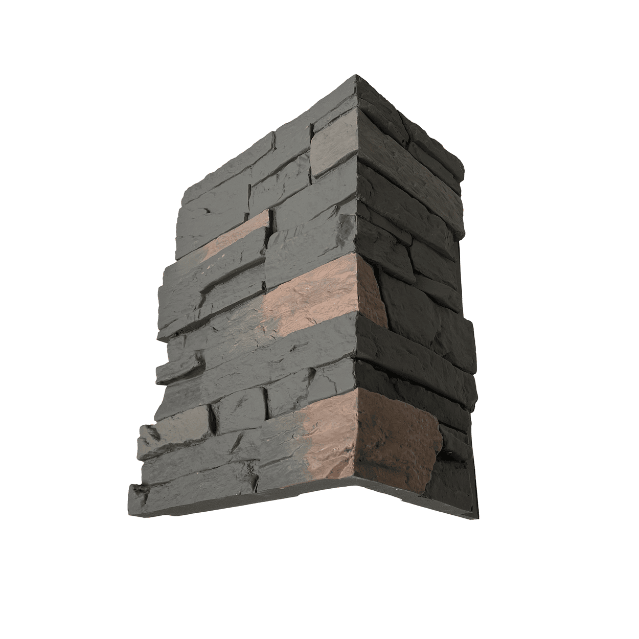 Appalachian Gray Country Ledgestone - Corners - Nextstone - 43.5" x 15.5" x 1.5" - 5.17 Ln ft / box
