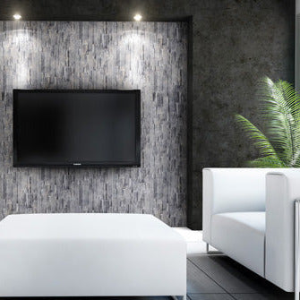 Anthracite Dry Stack Stone - Flats - Novik Stone - 41.5" x 13.13" x 1" - 25 sq ft / box