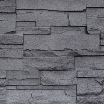 Anthracite Dry Stack Stone - Flats - Novik Stone - 41.5" x 13.13" x 1" - 25 sq ft / box