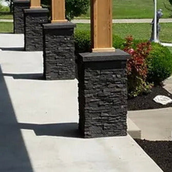 Midnight Ash Slatestone - Corners - Nextstone - 43" x 15.5" x 1.75" - 5.17 Ln ft / box