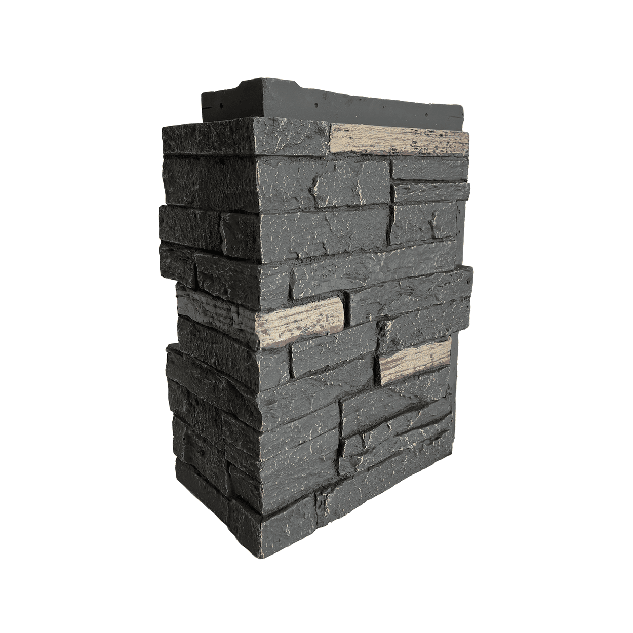 Midnight Ash Slatestone - Corners - Nextstone - 43" x 15.5" x 1.75" - 5.17 Ln ft / box