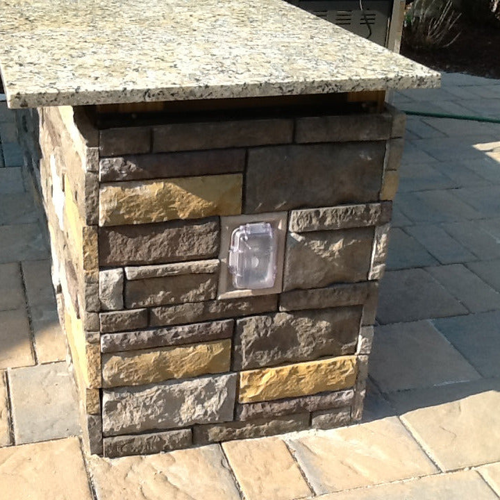 Taupe Receptacle Box - Versetta Stone - 8" x 6" - 1 piece